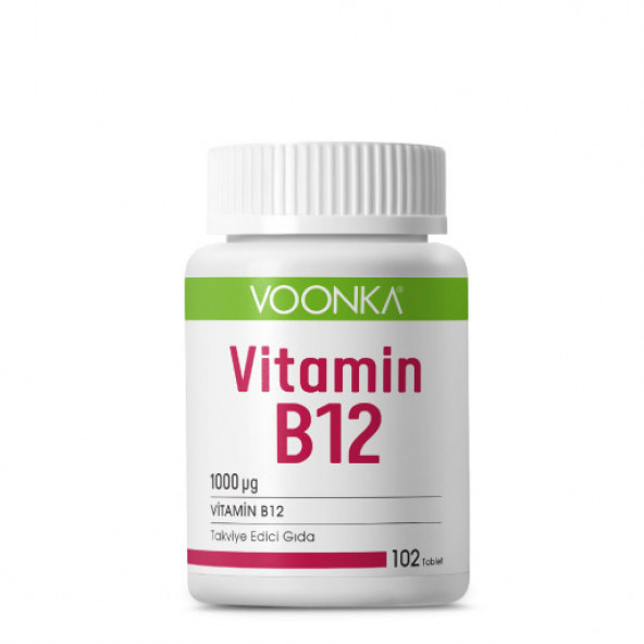 Voonka Vitamin B12 İçerikli Takviye Edici Gıda 102 Tablet