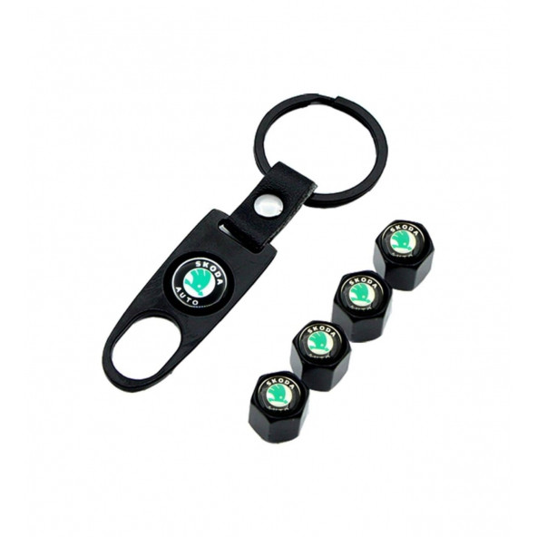 SKODA LOGOLU METAL ANAHTARLIK VE LOGOLU SİBOP KAPAKLARI ürün görseli