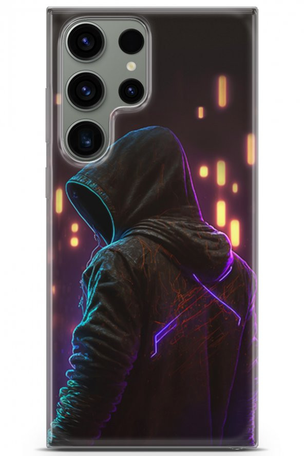 Samsung Galaxy S23 Ultra Uyumlu Kılıf Opus 14 Halloween Led Cover Kılıf Happy
