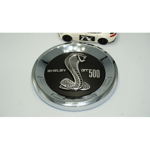 DK Mustang Shelby GT 500 Bagaj Yuvarlak Panel 3M 3D Krom ABS Logo Amblem - 2