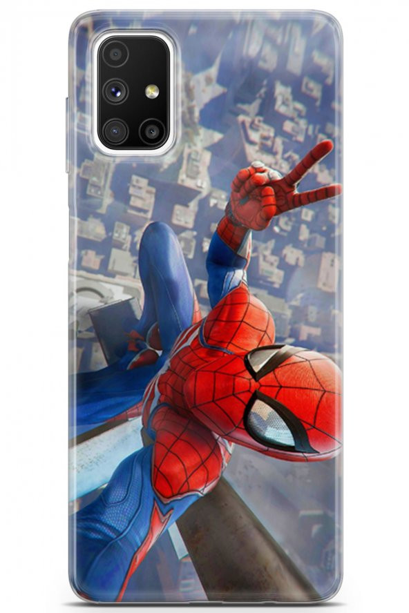 Samsung Galaxy M51 Uyumlu Kılıf Opus 21 Spiderman Tablo Darbe Önleyici Kapak Sunset