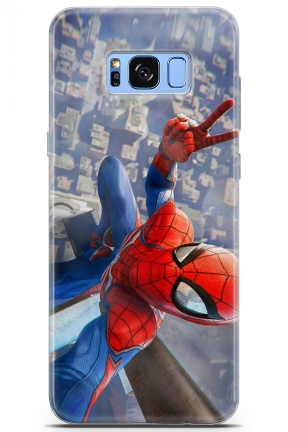 Samsung Galaxy S8 Plus Uyumlu Kılıf Opus 21 Spiderman Tablo Darbe Önleyici Kapak Sunset