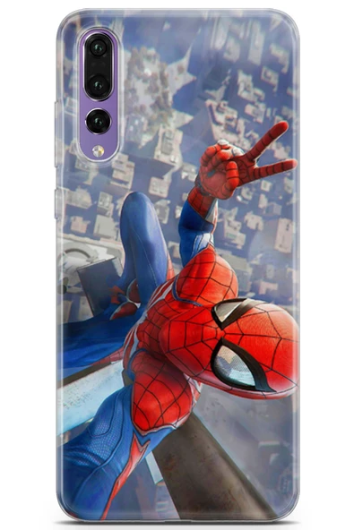 Huawei P20 Pro Uyumlu Kılıf Opus 21 Spiderman Tablo Darbe Önleyici Kapak Sunset