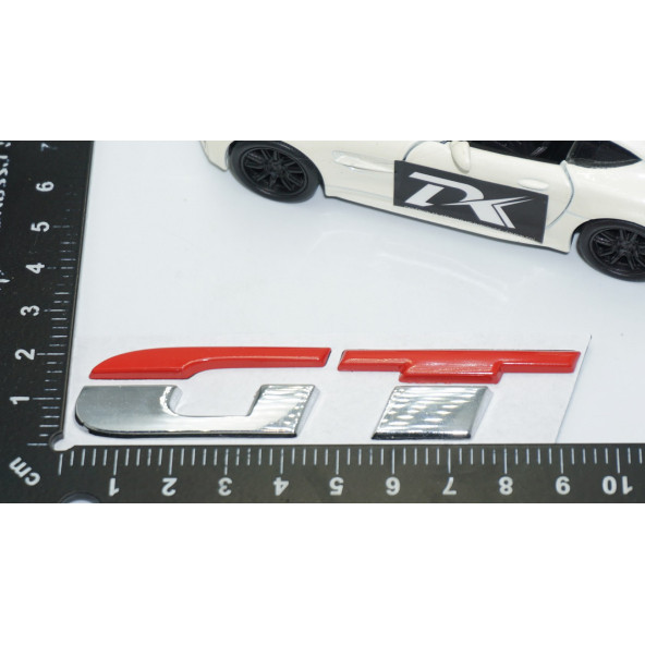 DK Tuning GT Bagaj Krom Kırmızı ABS 3M 3D Bagaj Yazı Logo - Resim 4