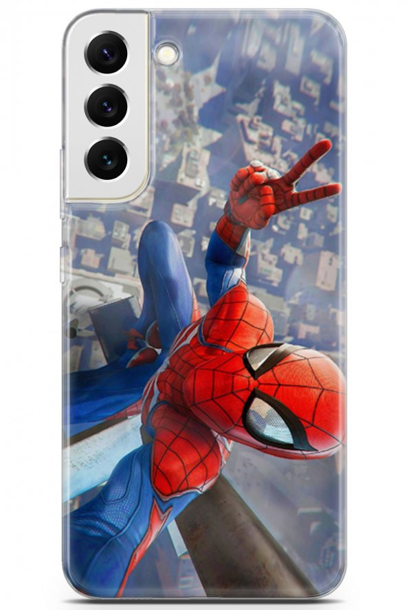 Samsung Galaxy S22 Plus Uyumlu Kılıf Opus 21 Spiderman Tablo Darbe Önleyici Kapak Sunset