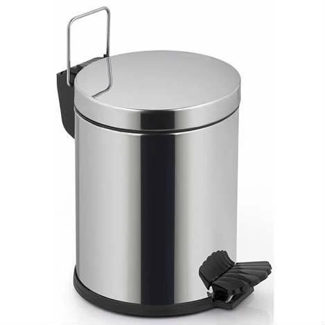 Wc Fırçası + Krom 3 Litre Çöp Kovası İkili Set - 4