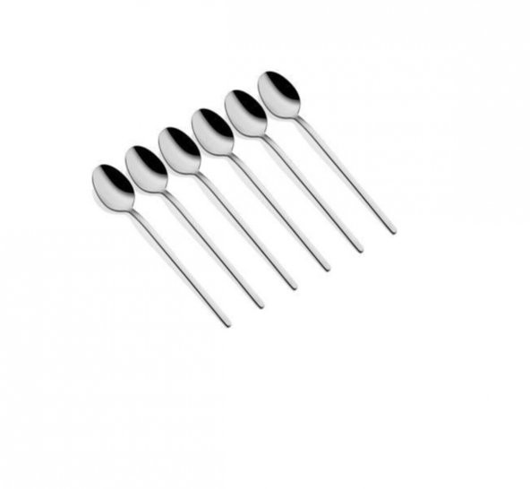 The mia modern slim çay kaşık - 6 lı çay kaşığı paslanmaz çelik