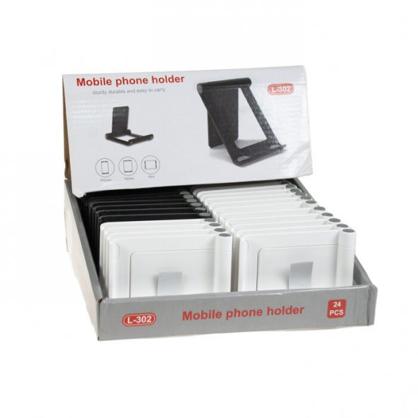 Avec L-302 24lü Karton Standlı Ayarlanabilir Telefon Standı Plastik - 2