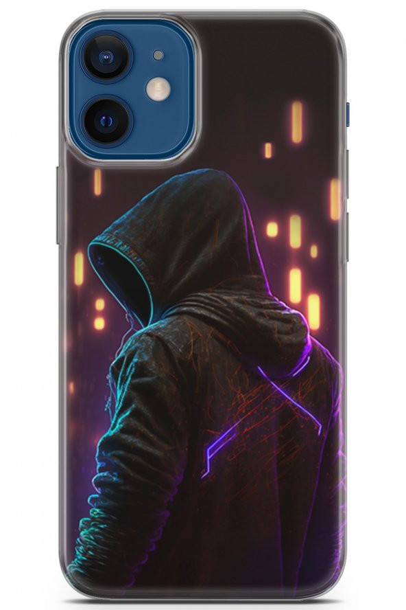 Apple iPhone 12 Mini Uyumlu Kılıf Opus 14 Halloween Led Cover Kılıf Happy