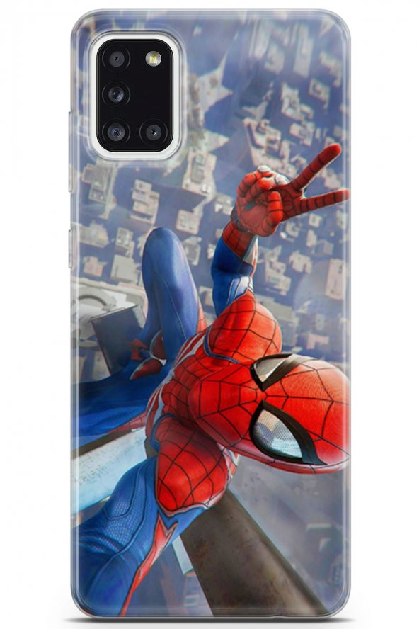 Samsung Galaxy A31 Uyumlu Kılıf Opus 21 Spiderman Tablo Darbe Önleyici Kapak Sunset