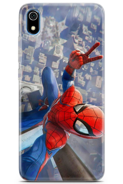 Xiaomi Redmi 7A Uyumlu Kılıf Opus 21 Spiderman Tablo Darbe Önleyici Kapak Sunset