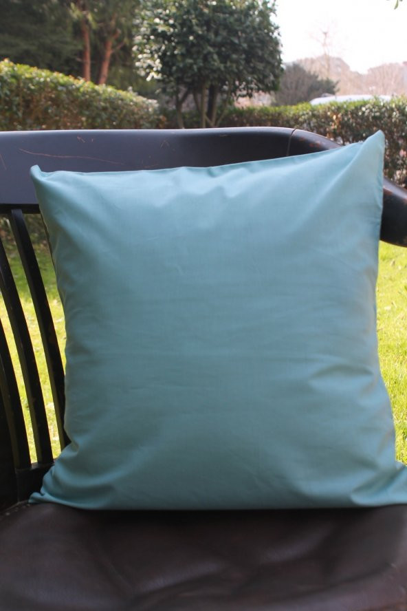 Petrol Yeşili Premium 100 Pamuklu Fermuarsız Kırlent Kılıfı 43x43cm - 3