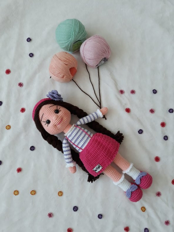 Örgülü Şirin Bebek Amigurumi Organik Oyuncak