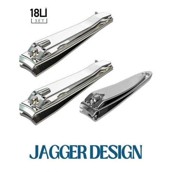 TransForMacion 18 Lİ SET Alman Tip Tırnak Makası Seti Jagger Design