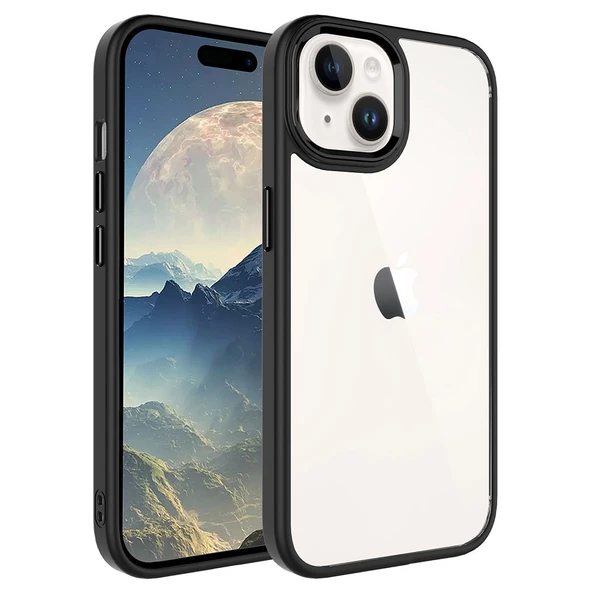 iPhone 15 Kılıf Krom Renkli Silikon Kenarlı Kapak Kılıf - Resim 8