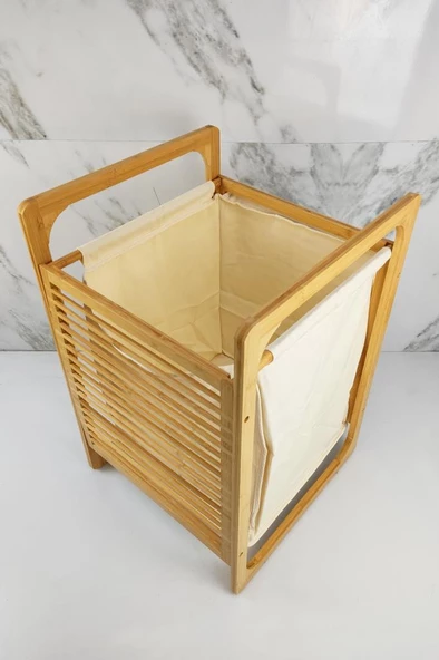 Digithome Bambu Kirli Çamaşır Sepeti – B9017 C1-1-100 - 2