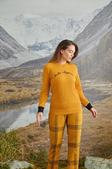 Poleren 7744 Kadın Kışlık Pijama Takım - 2