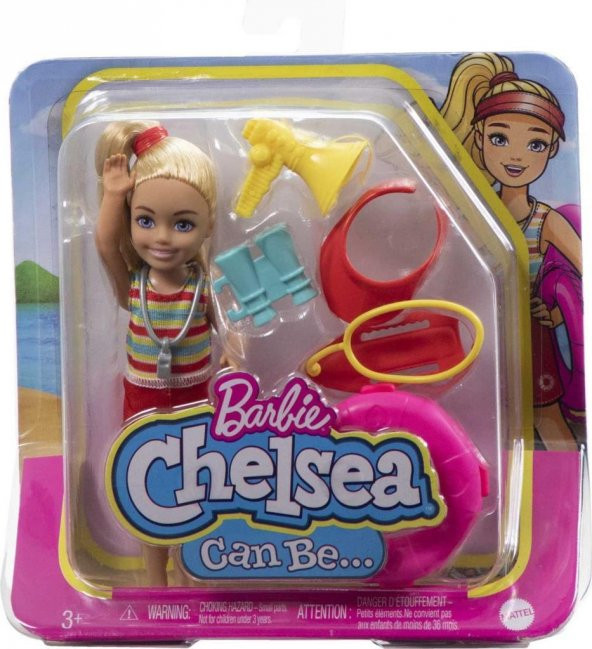 Barbie Chelsea Meslekleri Öğreniyor Bebek Serisi Cankurtaran GTN86 HKD94, Cankurtaran Barbie Bebek - 5