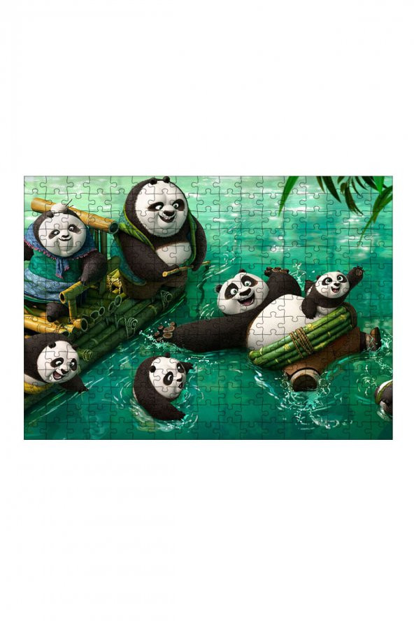 Bedeko Ahşap Mdf Puzzle Yapboz Panda Ailesi 255 Parça 35 cm X 50 cm