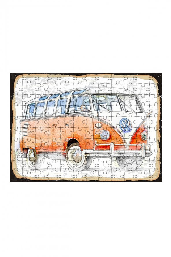 Bedeko Ahşap Mdf Puzzle 120 Parça 25 cm x 35 cm Yapboz Volkswagen Van