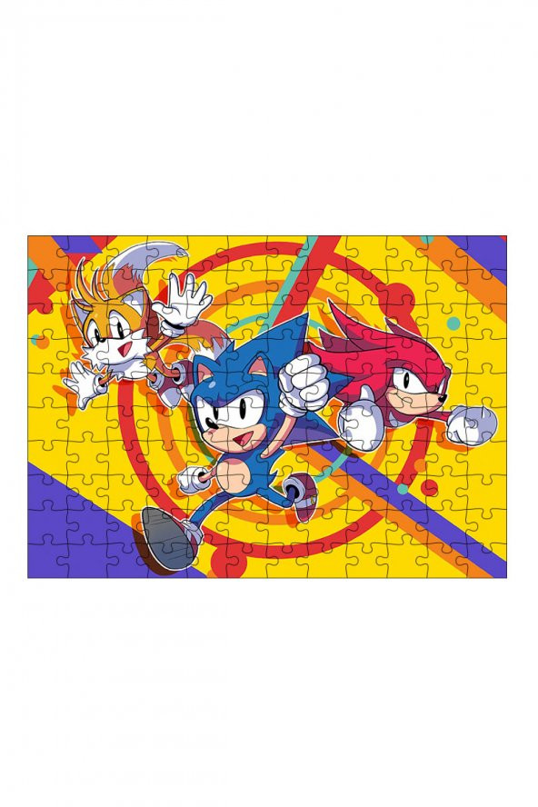 Bedeko Ahşap Mdf Puzzle 120 Parça 25 cm x 35 cm Yapboz Sonic