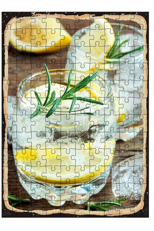 Bedeko Ahşap Mdf Puzzle 120 Parça 25 cm x 35 cm Yapboz Nane Limonata