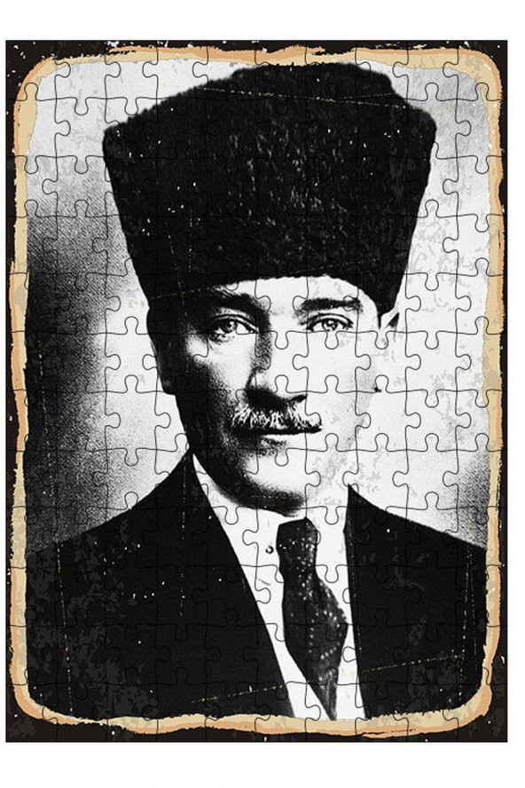 Bedeko Ahşap Mdf Puzzle 120 Parça 25 cm x 35 cm Yapboz Atatürk Fotoğrafı