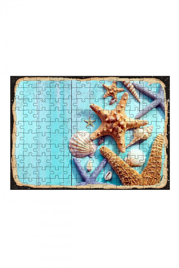 Bedeko Ahşap Mdf Puzzle 120 Parça 25 cm x 35 cm Yapboz Deniz yıldızları