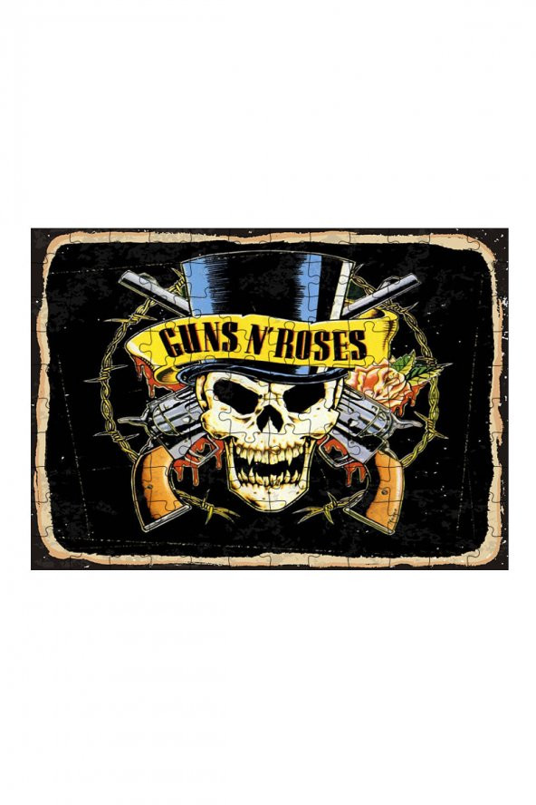 Bedeko Ahşap Mdf Puzzle 120 Parça 25 cm x 35 cm Yapboz Guns Nroses