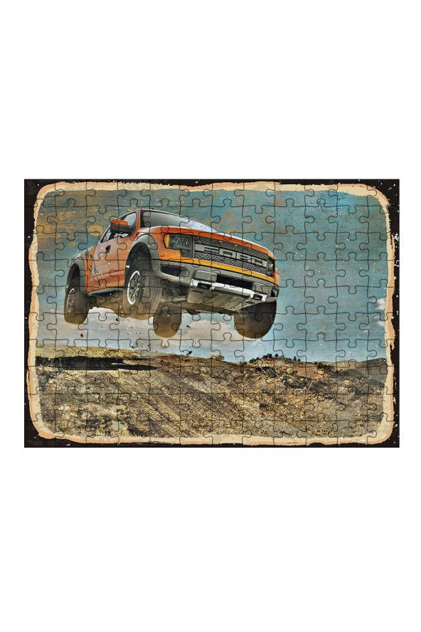 Bedeko Ahşap Mdf Puzzle 120 Parça 25 cm x 35 cm Yapboz Ford arazi arabası