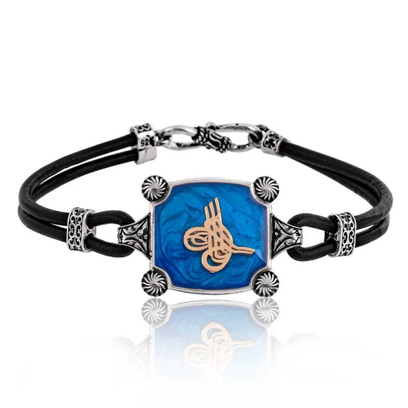 Gümüş Tuğralı Erkek Bileklik SL1406