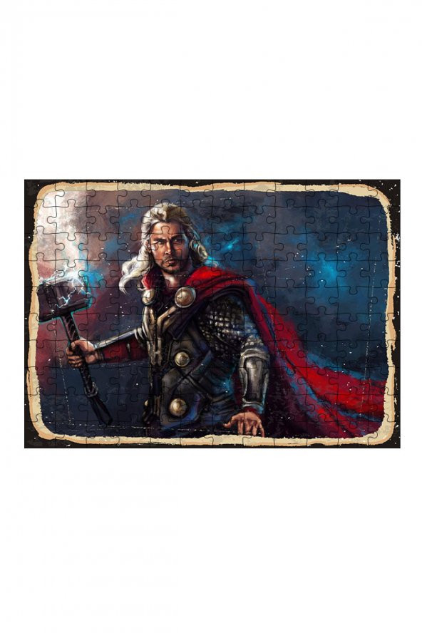 Bedeko Ahşap Mdf Puzzle 120 Parça 25 cm x 35 cm Yapboz Thor