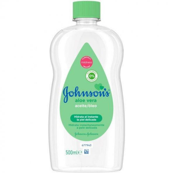 Johnsons Baby Oil Aloe Vera 500 ml Yeşil