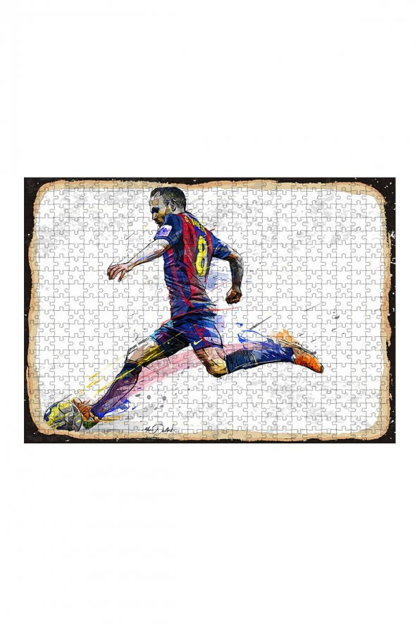 Bedeko Ahşap Mdf Puzzle Yapboz Andre Iniesta 500 Parça 50 cm X 70 Cm