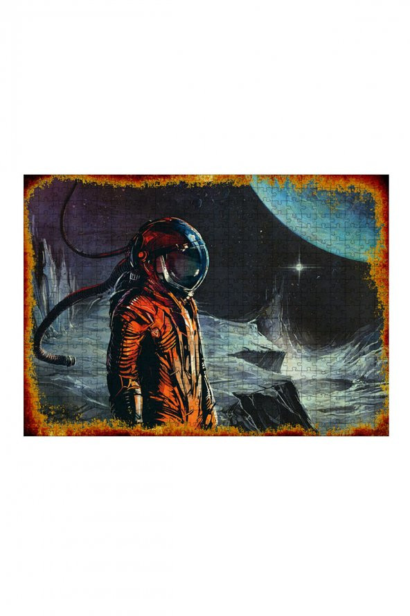 Bedeko Ahşap Mdf Puzzle Yapboz Astronot ve galaksi 500 Parça 50 cm X 70 Cm