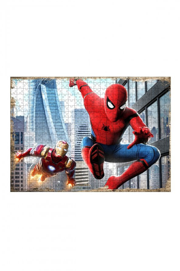 Bedeko Ahşap Mdf Puzzle Yapboz Örümcek Adam Marvel Karekter 500 Parça 50 cm X 70 Cm