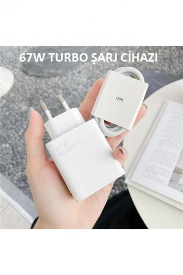 Sesatech Day Xiaomi 67 Watt Turbo Şarj Aleti Cihazı Redmi Mi 6a Type-c Data Kablo + Myd-12-eh - 1