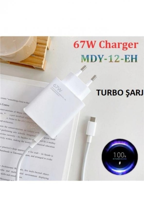 Sesatech Day Xiaomi 67 Watt Turbo Şarj Aleti Cihazı Redmi Mi 6a Type-c Data Kablo + Myd-12-eh - 2