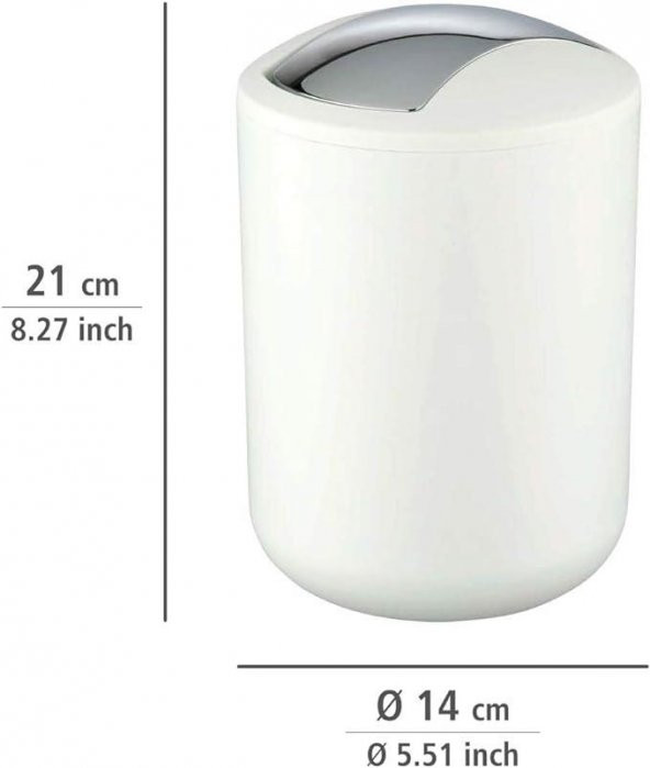 Çöp Kovası Beyaz 2 lt (Brasil Model) - 3