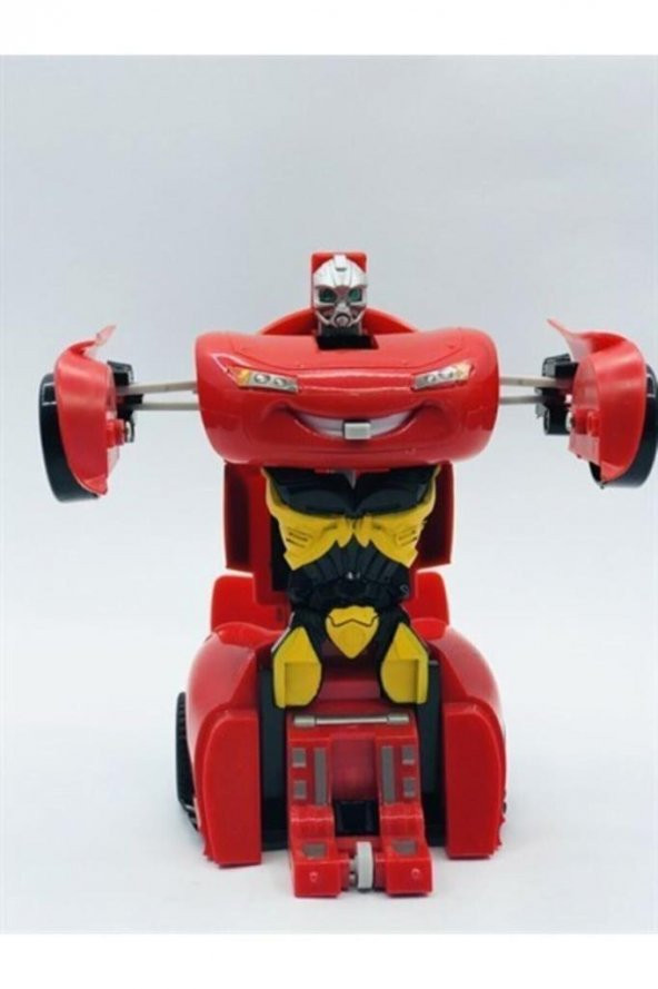 Can Oyuncak Robota Dönüşen Çek Bırak Şimşek Mcqueen Araba CN1987, Robota Dönüşen Şimşek Mcqueen - 4