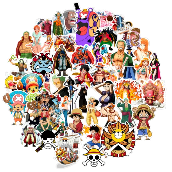 50 Adet One Piece Sticker Set