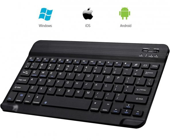 Valkyrie BL30 Bluetooth 10 inç Ios Windows Android Uyumlu Kablosuz Klavye - Türkçe - Şarjlı - Sessiz - Multimedia - Ultra İnce Siyah - 6