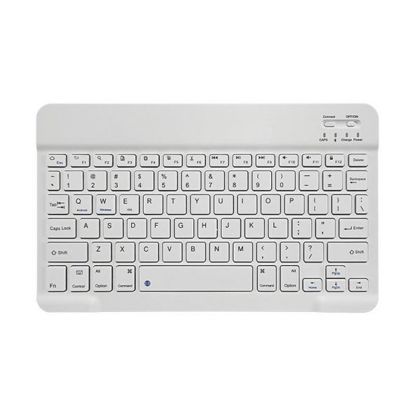 Valkyrie BL30 Bluetooth 10 inç Ios Windows Android Uyumlu Kablosuz Klavye - Türkçe - Şarjlı - Sessiz - Multimedia - Ultra İnce Beyaz - 11