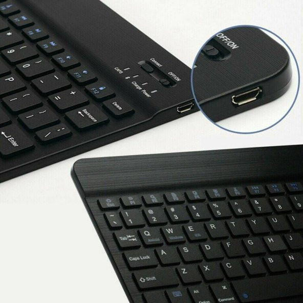 Valkyrie Bluetooth Ios Ipad Android Windows Uyumlu Klavye Mouse Seti - Sessiz - Şarjlı - Combo - Ultra İnce - Türkçe - Kablosuz Siyah - 8