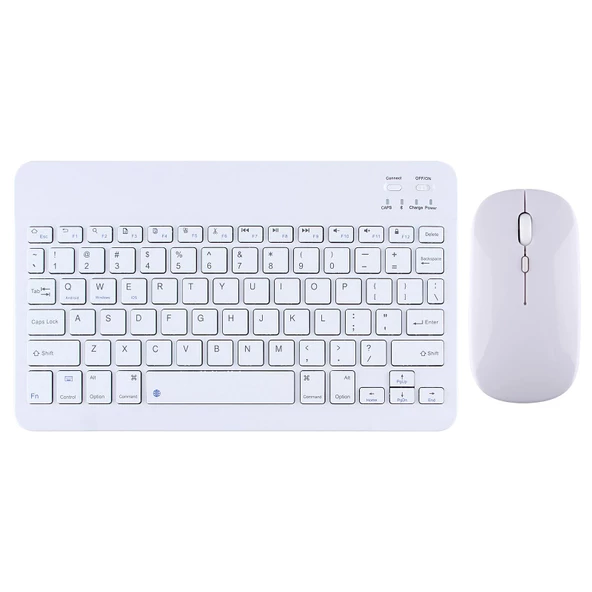 Valkyrie BL30 Bluetooth Ios Ipad Android Windows Uyumlu Klavye Mouse Seti - Sessiz - Şarjlı - Combo Beyaz - 6