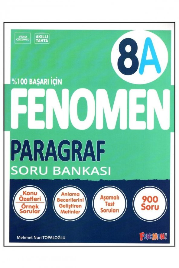 Fenomen Okul Yayınları Lgs 8. Sınıf Paragraf A Soru Bankası