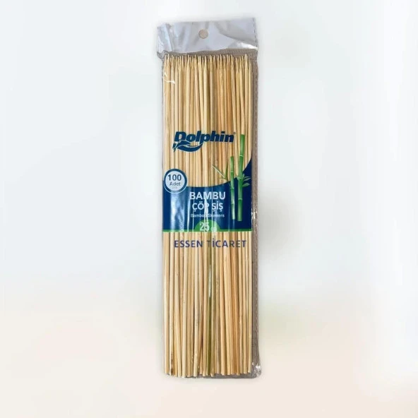 Dolphin Bambu Ahşap Çöp Şiş - 25 Cm. - 100 lü 5 Paket - Resim 2