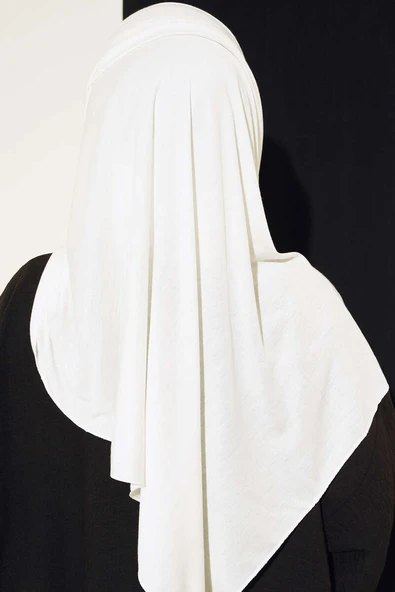 Klasik Penye Şal Ekru - Resim 3