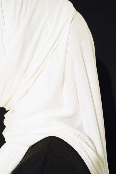 Klasik Penye Şal Ekru - Resim 4