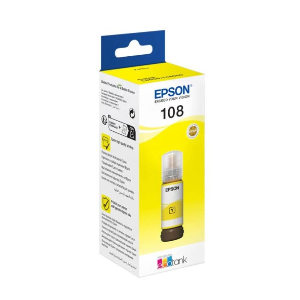 Epson 108 Mürekkep Orj. L8050, L18050 Yellow 70ml - 2